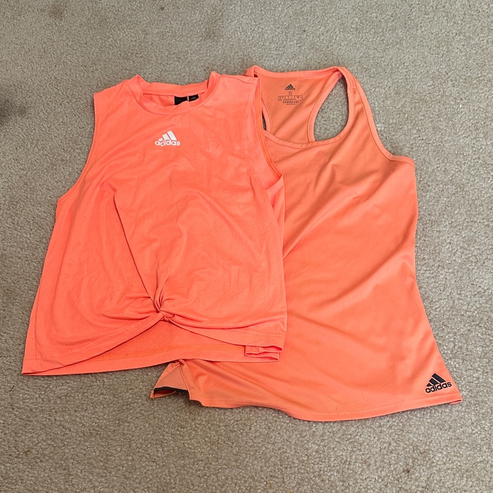 Adidas Women's Vibrant Orange Tank Tops
